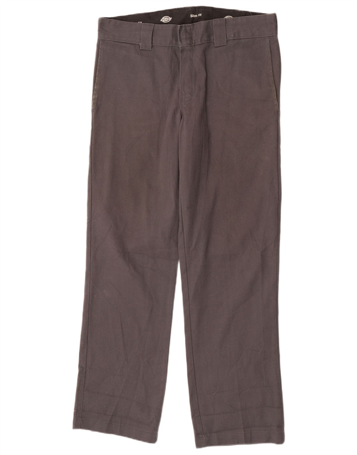 Dickies Pantalones chinos ajustados para hombre W32 L32 Poliéster gris