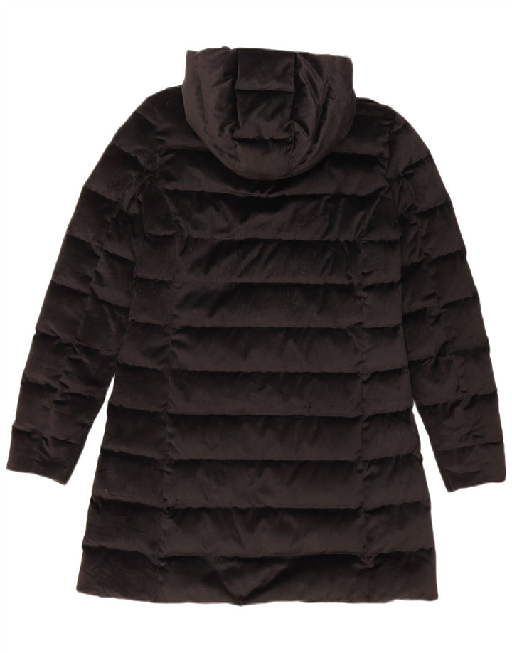 BLAUER Abrigo acolchado con capucha para mujer UK 6 XS Poliéster negro