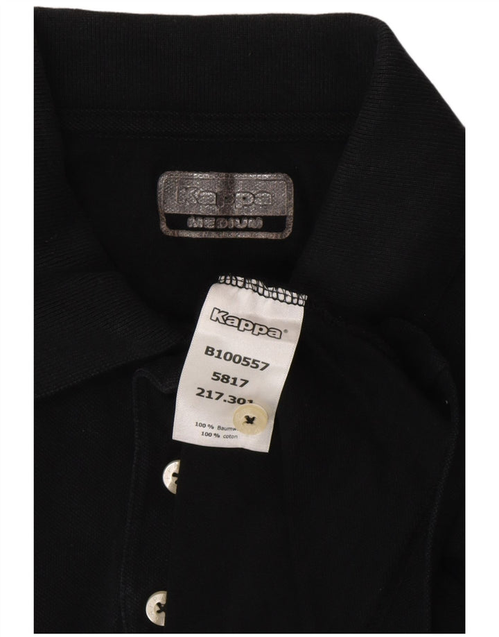 KAPPA Polo Hombre Mediano Negro Algodón