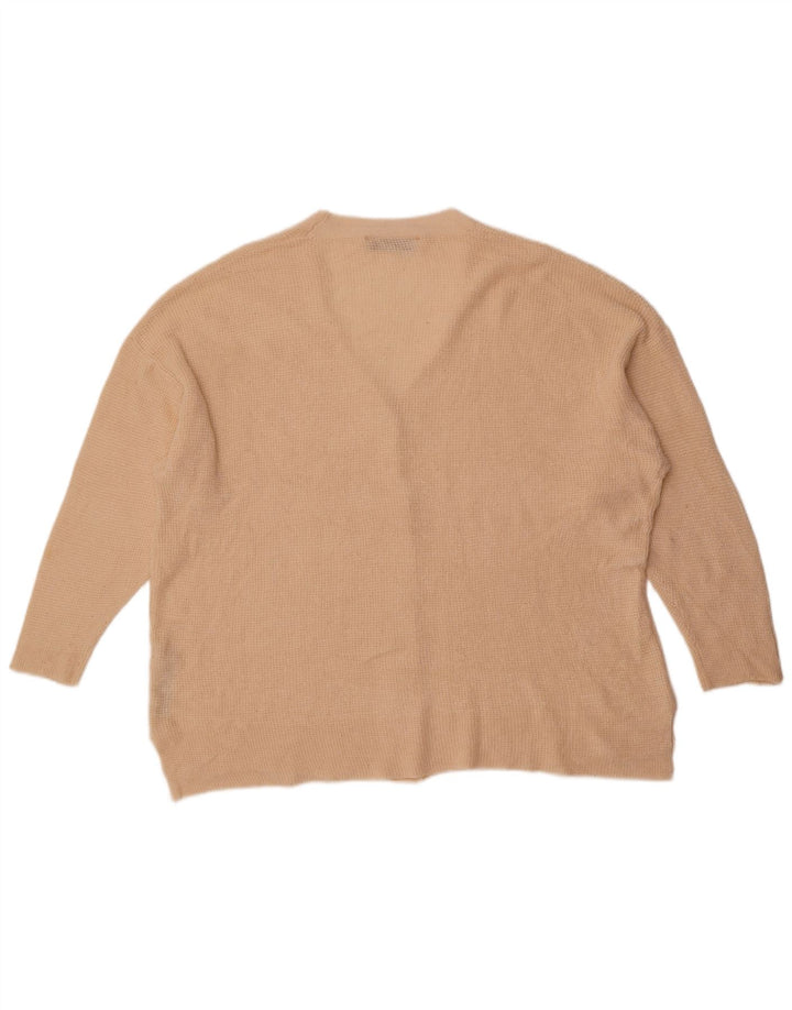 Zara Suéter tipo cárdigan extragrande con manga 3/4 para mujer UK 40 Medium Off White