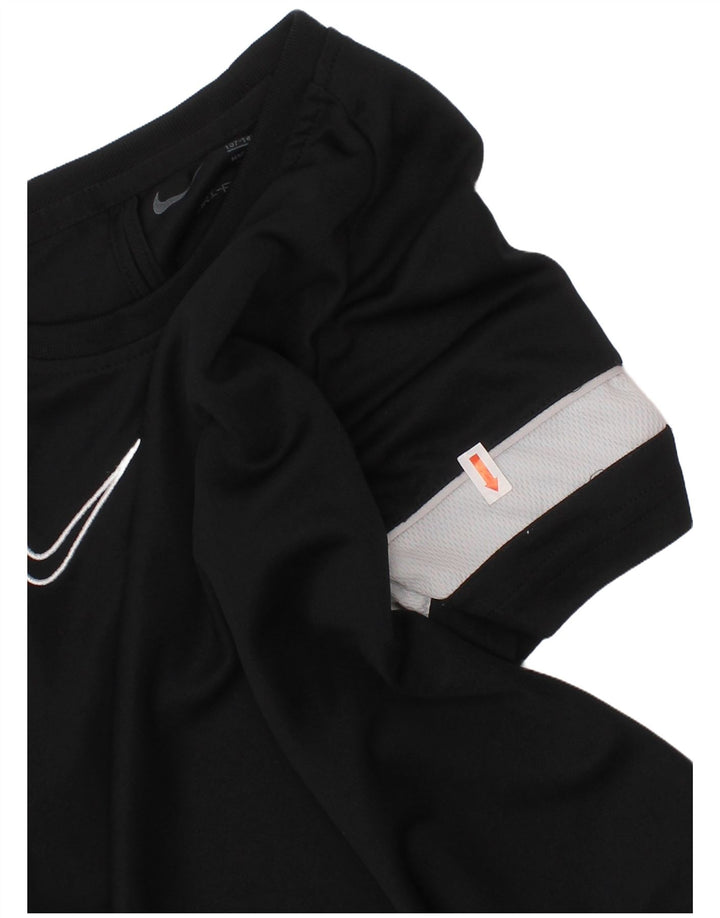 Camiseta NIKE Dri Fit para niños 10-11 años Mediana Negro Colorblock