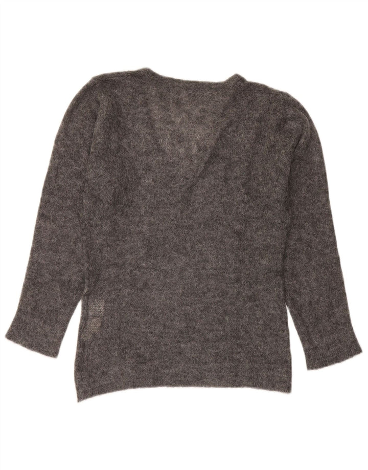 Marella Jersey con Cuello en V para Mujer UK 46 Grande Gris Poliamida