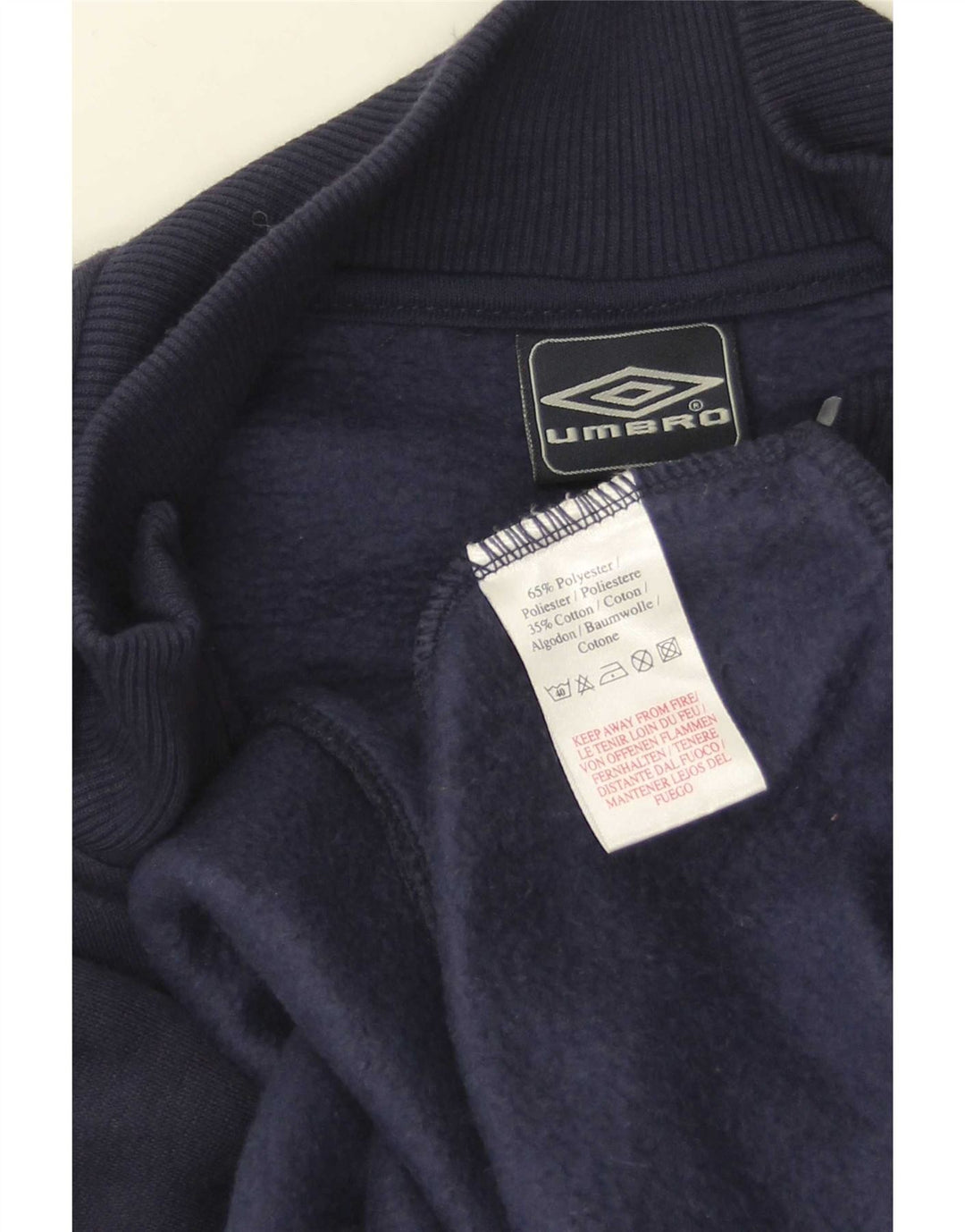 Umbro Chaqueta superior de chándal para hombre Poliéster azul marino grande