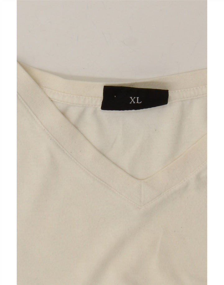 HUGO BOSS Mens T-Shirt Top XL White Cotton Vintage Hugo Boss and Second-Hand Hugo Boss from Messina Hembry 