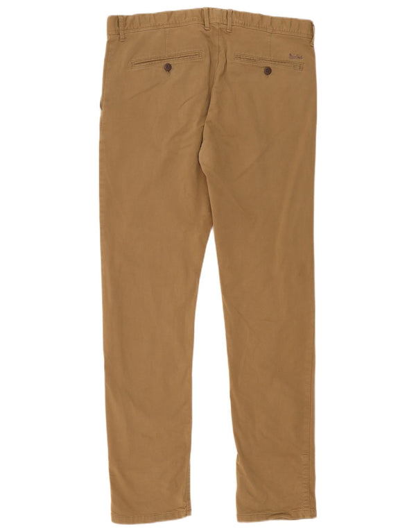 Woolrich Pantalón chino ajustado para hombre W36 L32 Algodón marrón