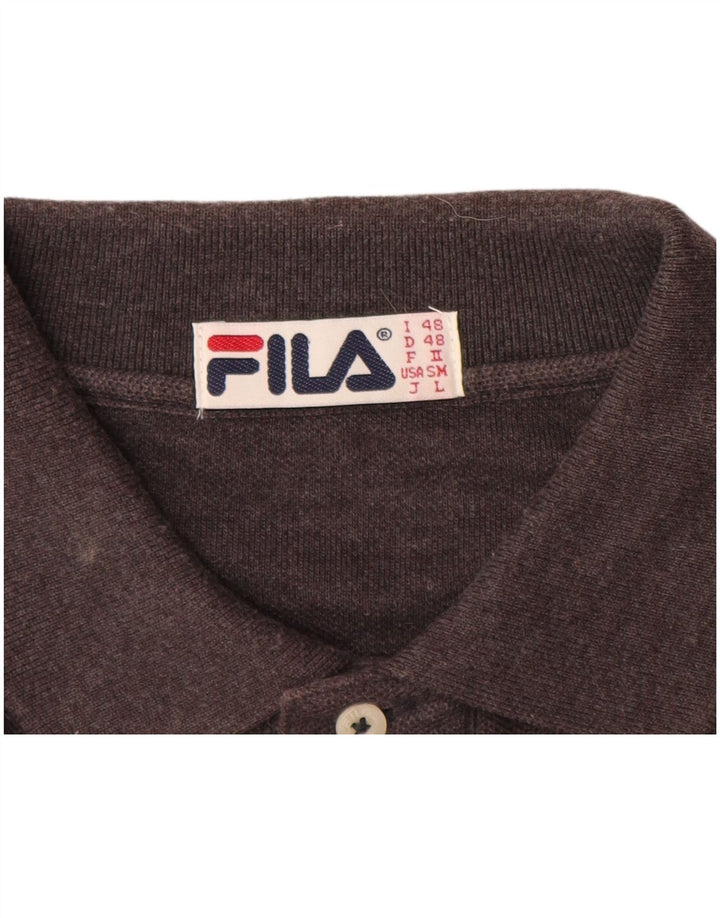 FILA Polo Hombre IT 48 Algodón Marrón Medio