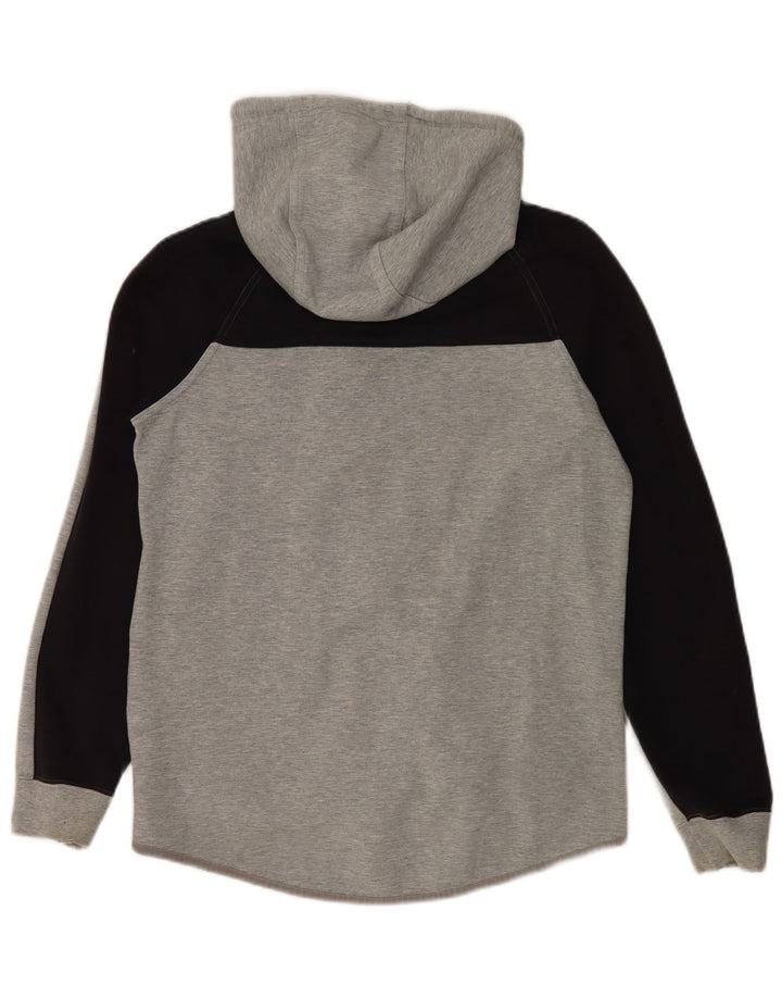 Nike - Sudadera con capucha y cremallera para hombre, algodón gris medio con bloques de color