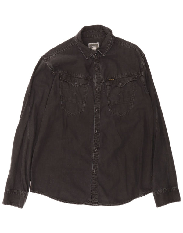 G-Star Hombre Camisa Vaquera XL Algodón Negro