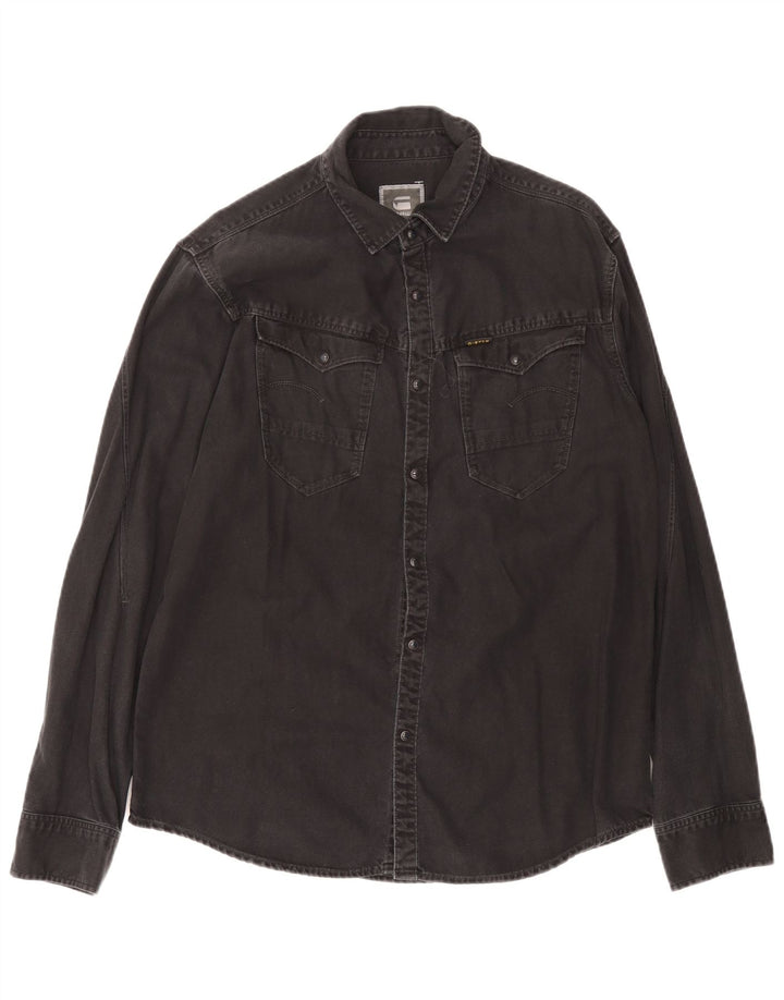 G-Star Hombre Camisa Vaquera XL Algodón Negro