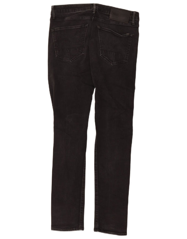 G-Star Hombre 3301 Slim Jeans W32 L34 Algodón Negro