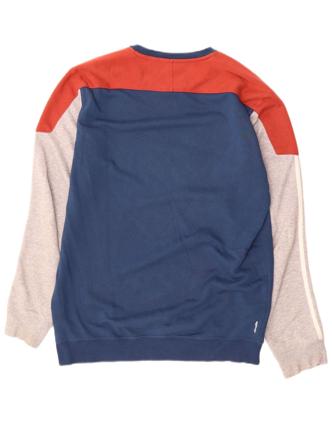 Adidas Hombre Sudadera Jumper Medium Azul Marino Colorblock Algodón