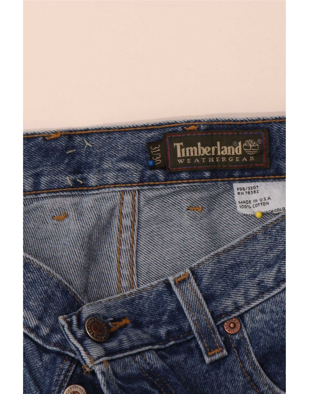 Timberland Vaqueros rectos para hombre W31 L30 Algodón azul