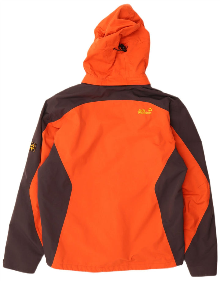 JACK WOLFSKIN Chaqueta cortavientos para hombre UK 40/42 Large Naranja Colorblock