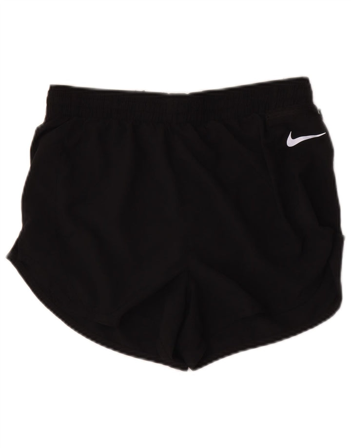 Nike - Pantalones cortos deportivos Dri Fit para mujer, talla 10, poliéster negro pequeño