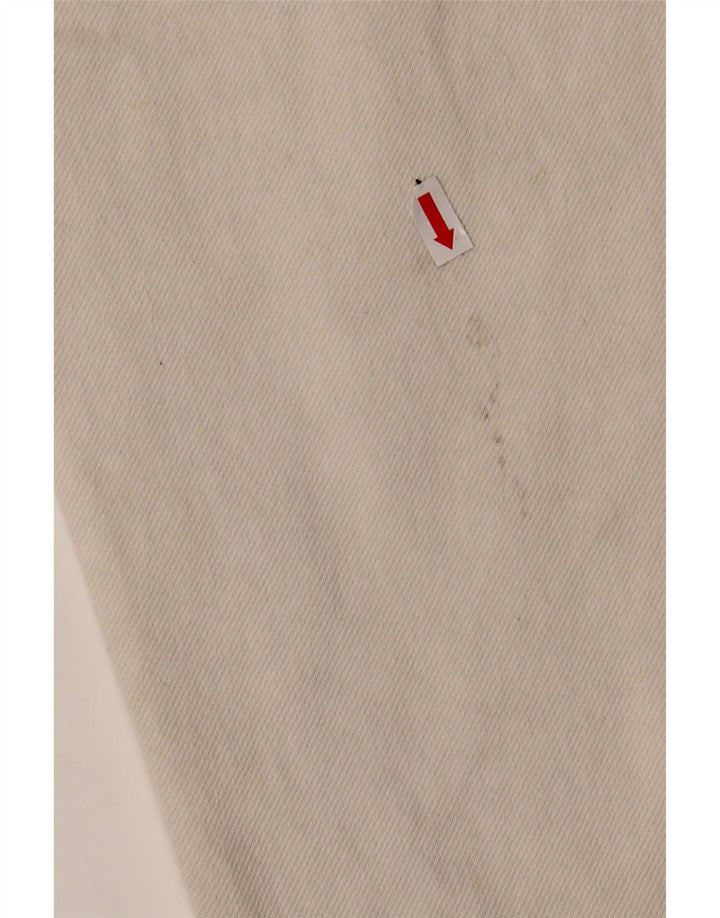 ZARA Vaqueros cónicos de cintura alta desgastados para niñas 13-14 años W28 L22 Blanco