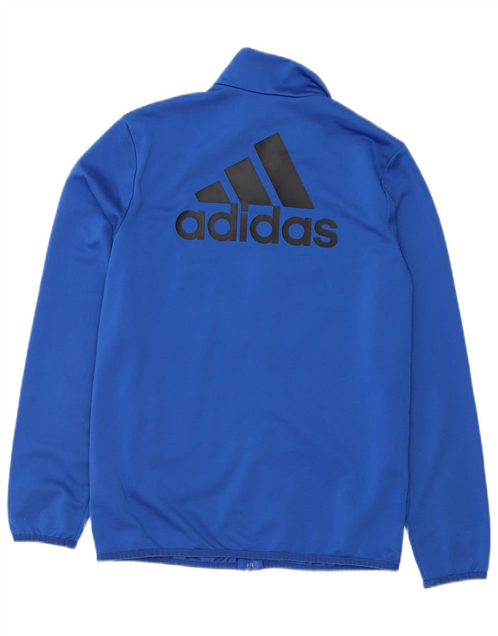 Adidas Boys Graphic Chándal Top Chaqueta 13-14 Años Azul Poliéster