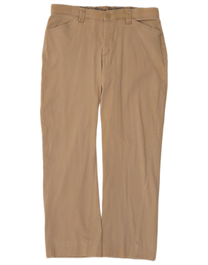 Lee Pantalones casuales elásticos rectos para mujer US 8 Medium W32 L27 Beige