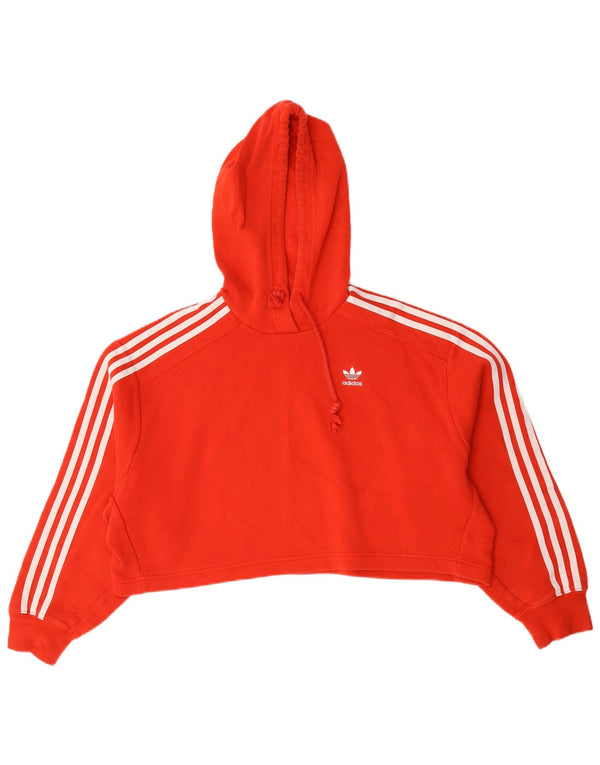 Adidas - Sudadera con capucha para mujer, talla grande, color rojo, algodón, talla 10