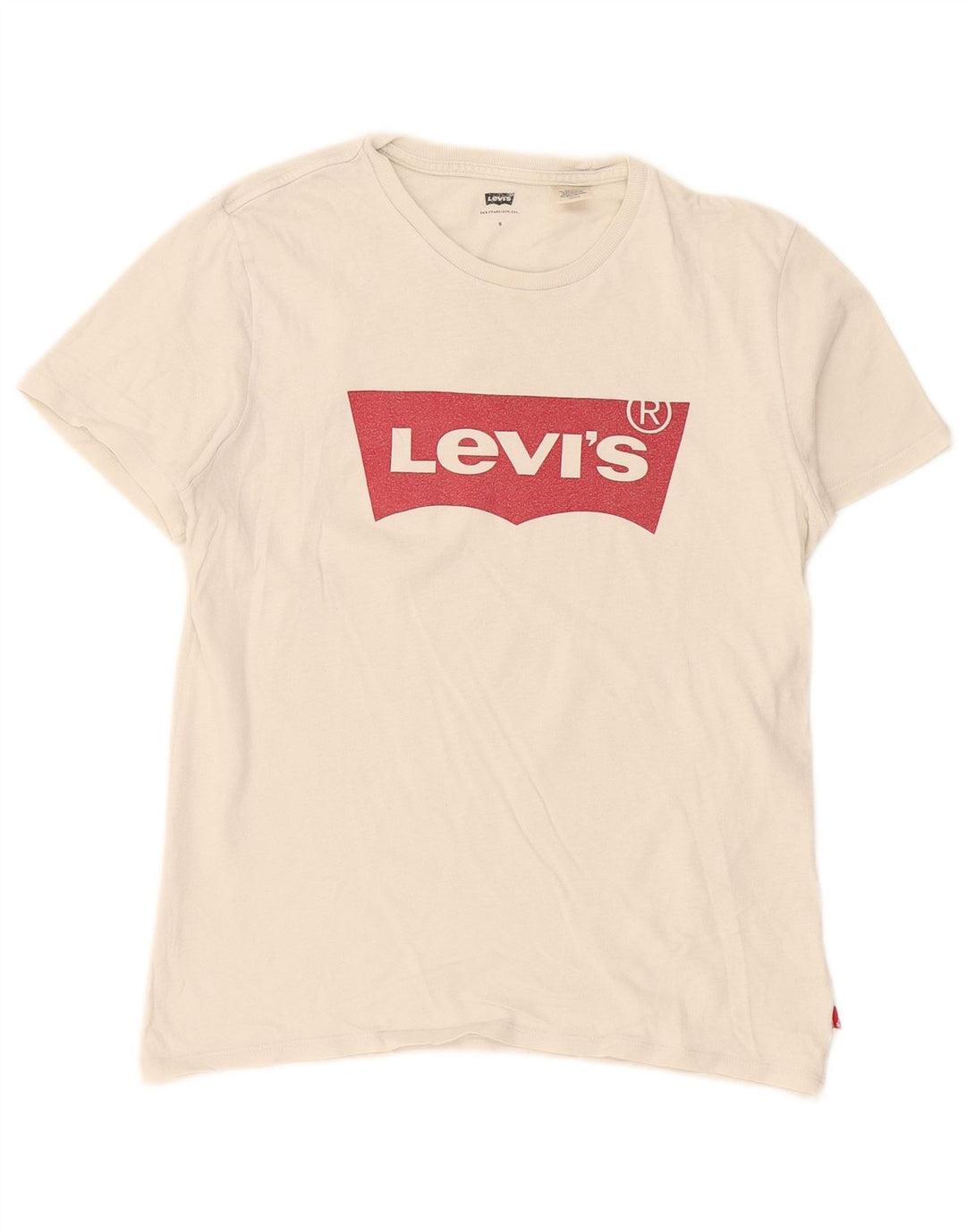 Levi's Camiseta con gráfico extragrande para mujer UK 10 Small White