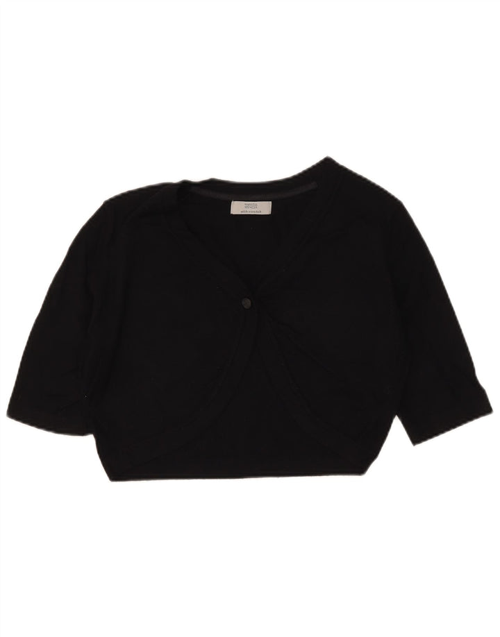 Marks & Spencer Top Bolero para mujer UK 44 Viscosa negra mediana