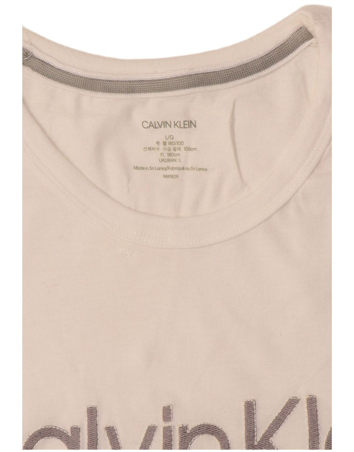 Calvin Klein - Camiseta gráfica para hombre, talla grande, color blanco