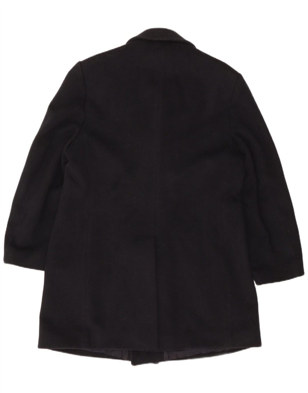 VINTAGE Abrigo de doble pecho para hombre Reino Unido 42 XL Lana azul marino