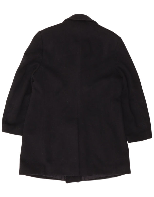 VINTAGE Abrigo de doble pecho para hombre Reino Unido 42 XL Lana azul marino