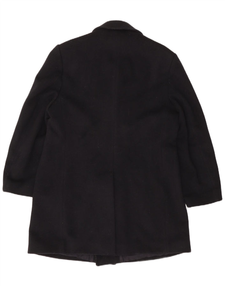 VINTAGE Abrigo de doble pecho para hombre Reino Unido 42 XL Lana azul marino