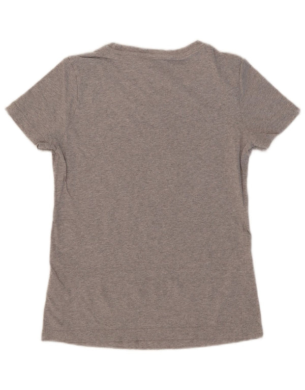 Adidas Camiseta gráfica para mujer Top UK 12/14 Algodón gris medio