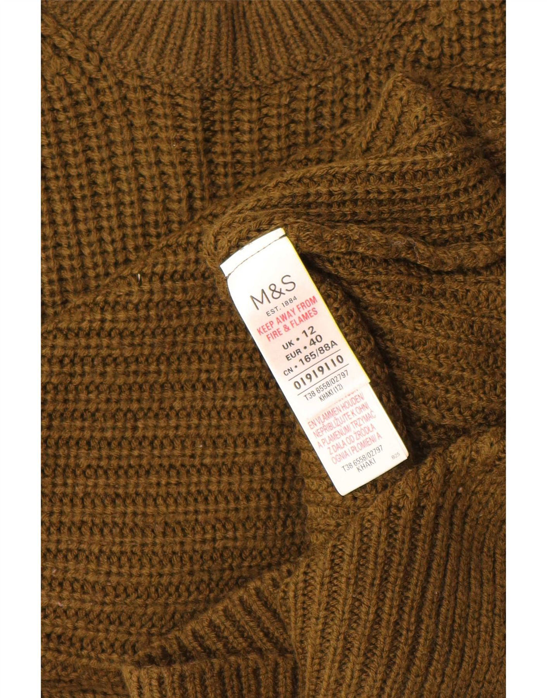 Marks & Spencer Camiseta sin mangas para mujer Reino Unido 12 Acrílico caqui mediano