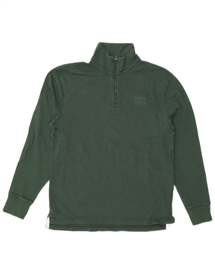 J. Crew Sudadera con Cuello y Cremallera para Hombre Jersey pequeño de algodón Verde
