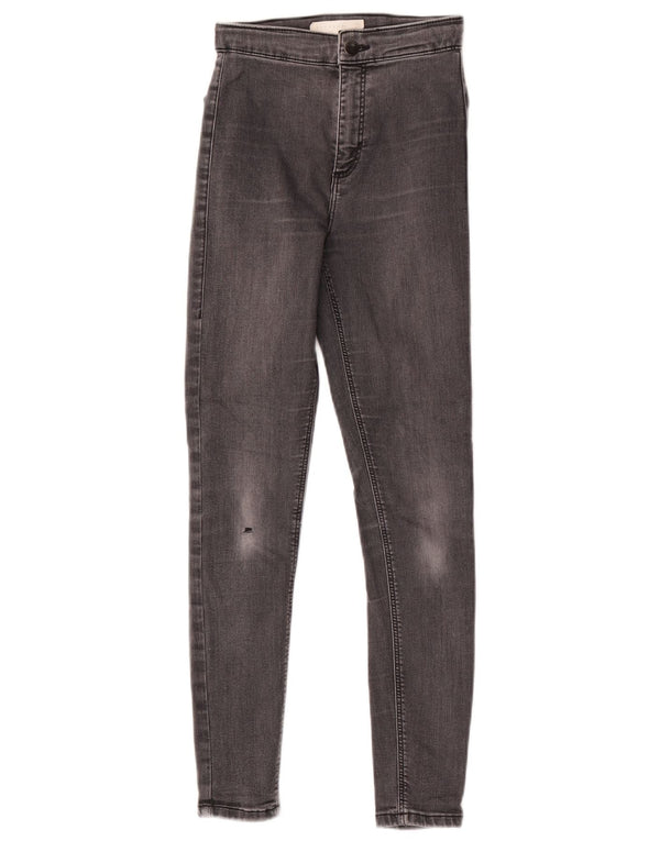 Topshop Womens Skinny Jeans W26 L26 Grey Cotton