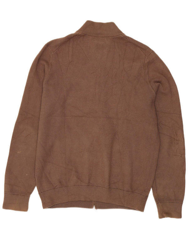 Massimo Dutti Jersey Cárdigan Hombre Large Viscosa Marrón