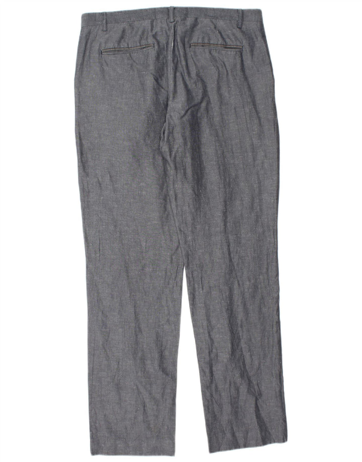 TED BAKER Pantalón chino recto para hombre W34 L32 Algodón azul