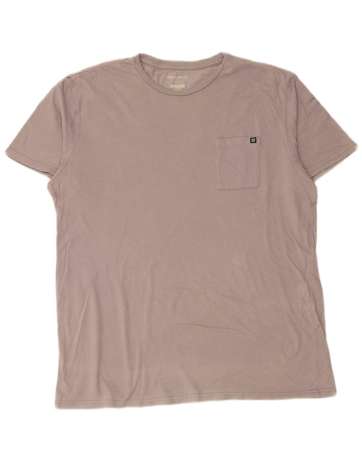 BILLABONG Mens T-Shirt Top Large Grey Cotton