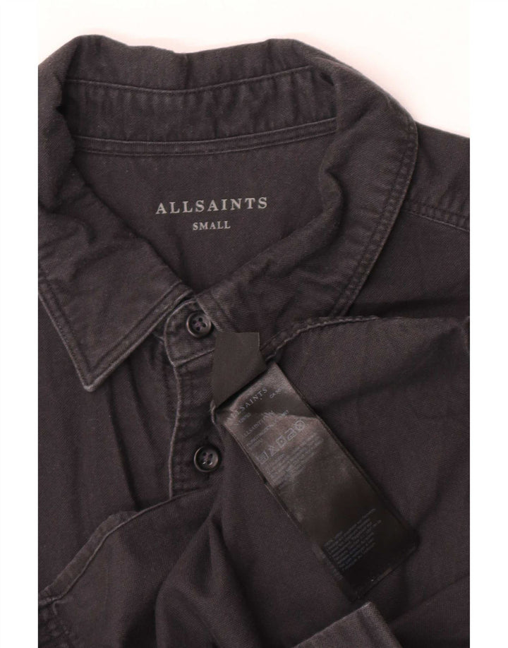 Camisa All Saints Hombre Pequeña Algodón Negro