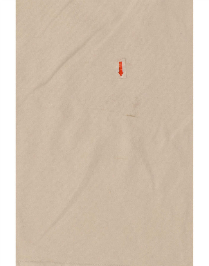 Vintage Hombres Camiseta Gráfica Top Pequeño Blanco