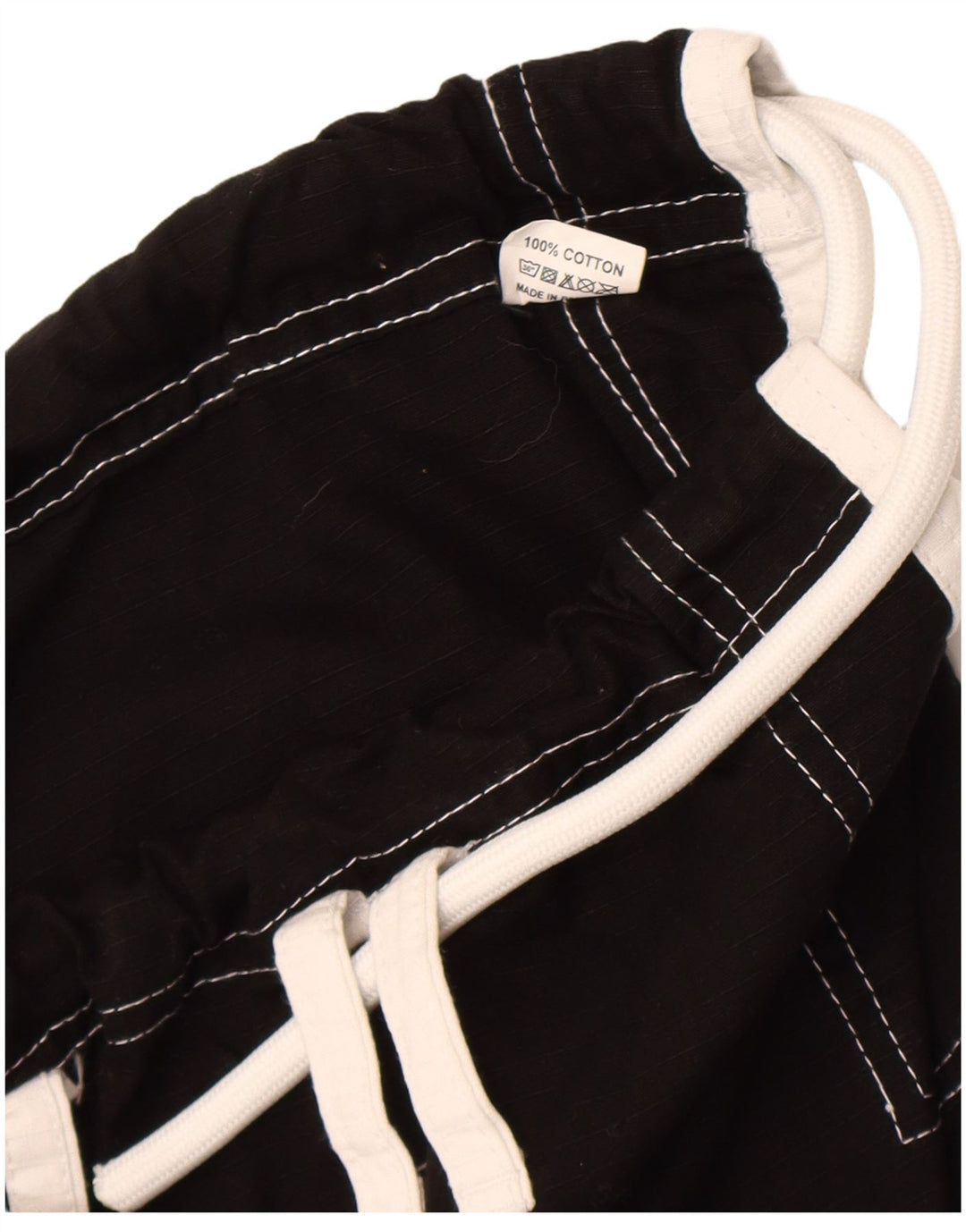 Vintage hombres gráfico chándal pantalones grandes algodón negro