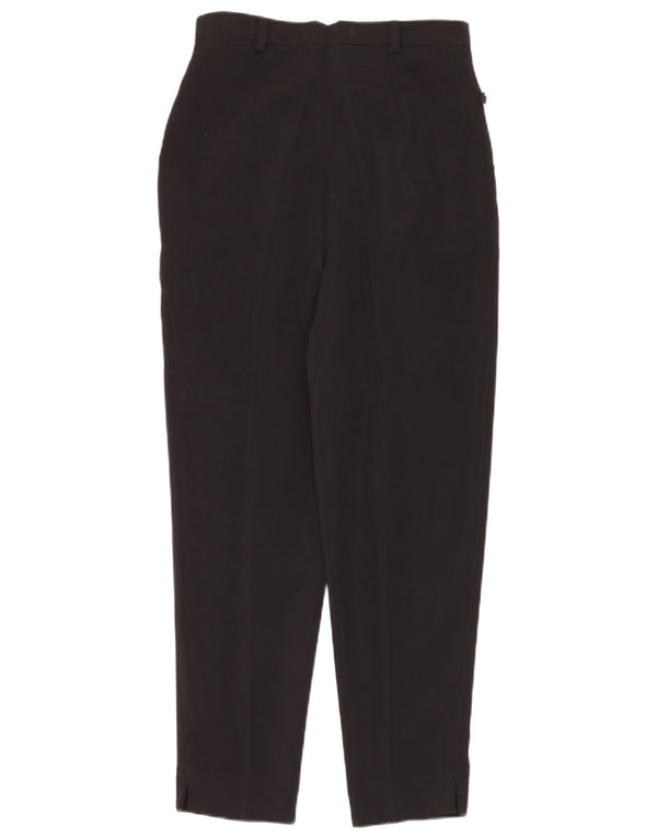 Vintage mujer cintura alta pantalones casuales IT 44 Medio W28 L28 Negro