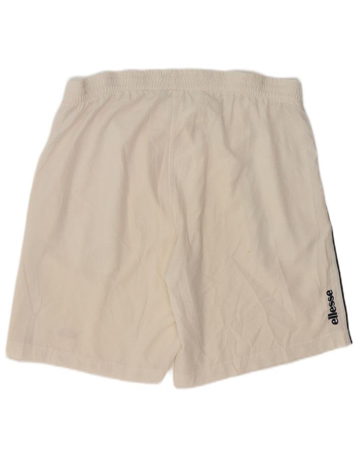 Ellesse Mens Sport Shorts Medium Off White Poliéster