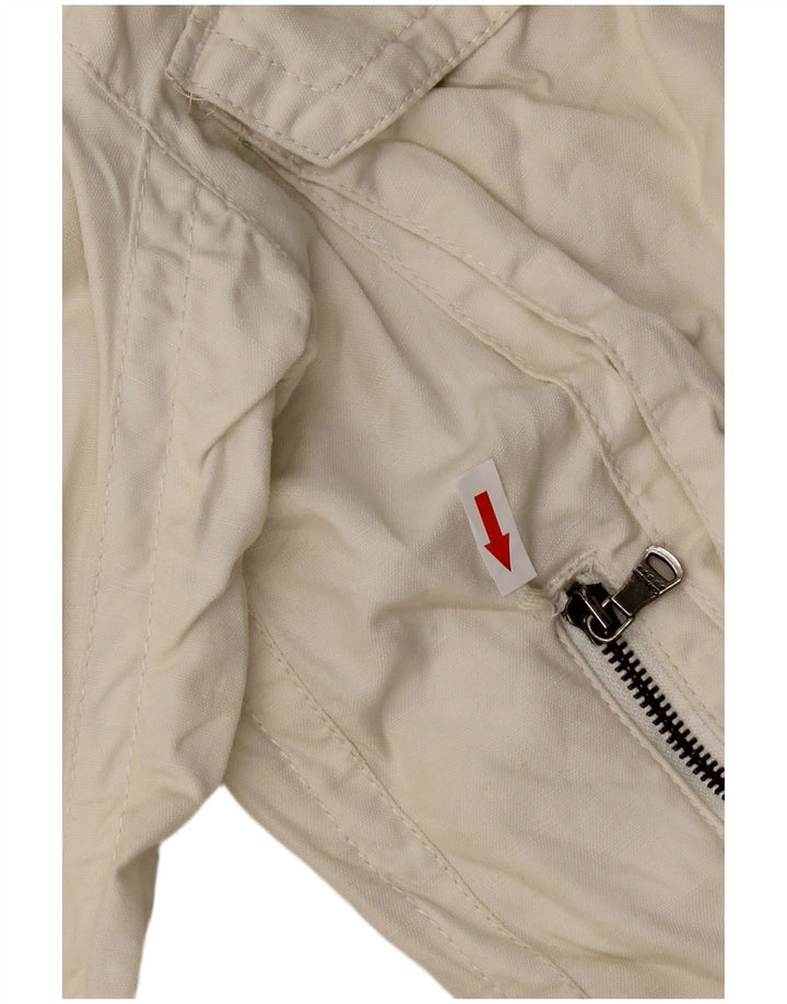 Calvin Klein Jeans Chaqueta utilitaria para mujer Reino Unido 46 Grande Algodón blanco roto