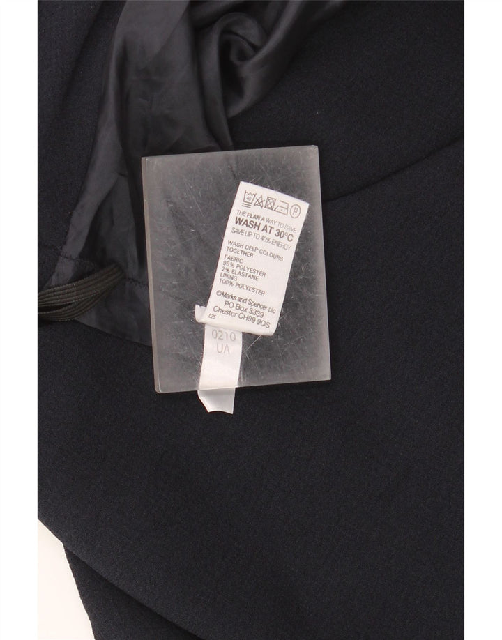 Marks & Spencer Falda Acampanada para Mujer UK 18 XL W40 Poliéster Azul Marino