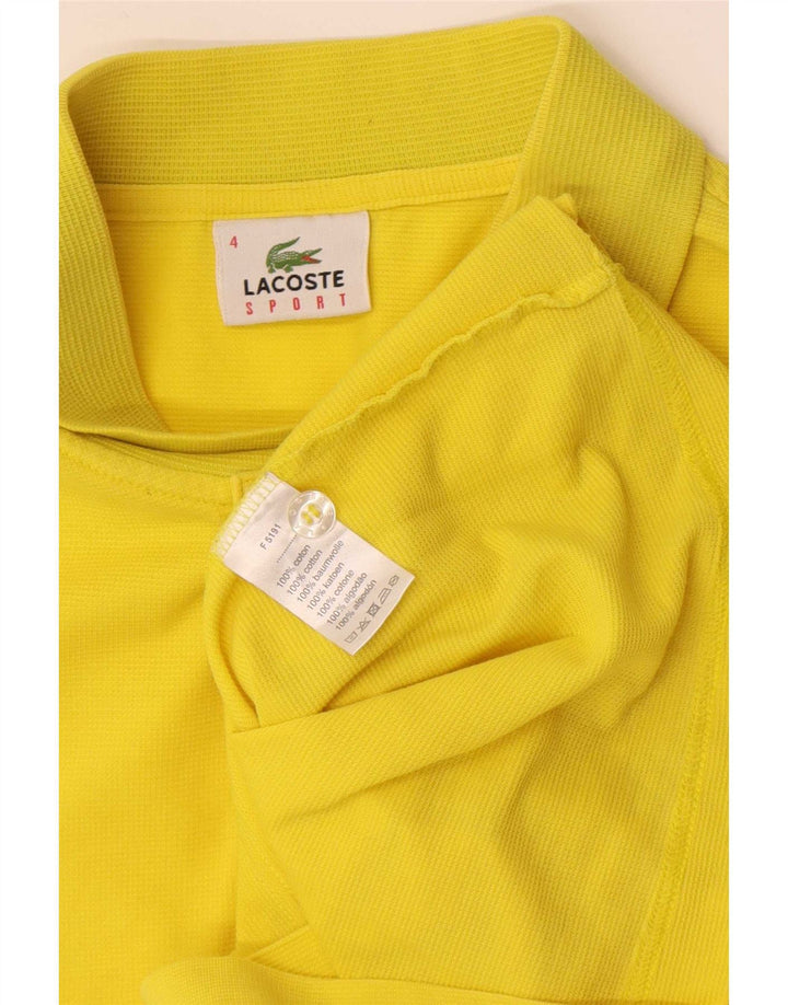Polo Lacoste para hombre talla 4 algodón amarillo mediano