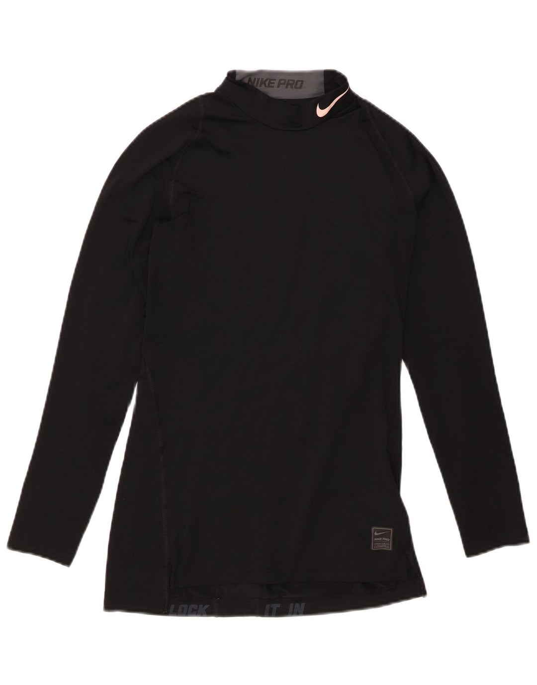 Nike - Camiseta de compresión para mujer, manga larga, talla S, poliéster negro