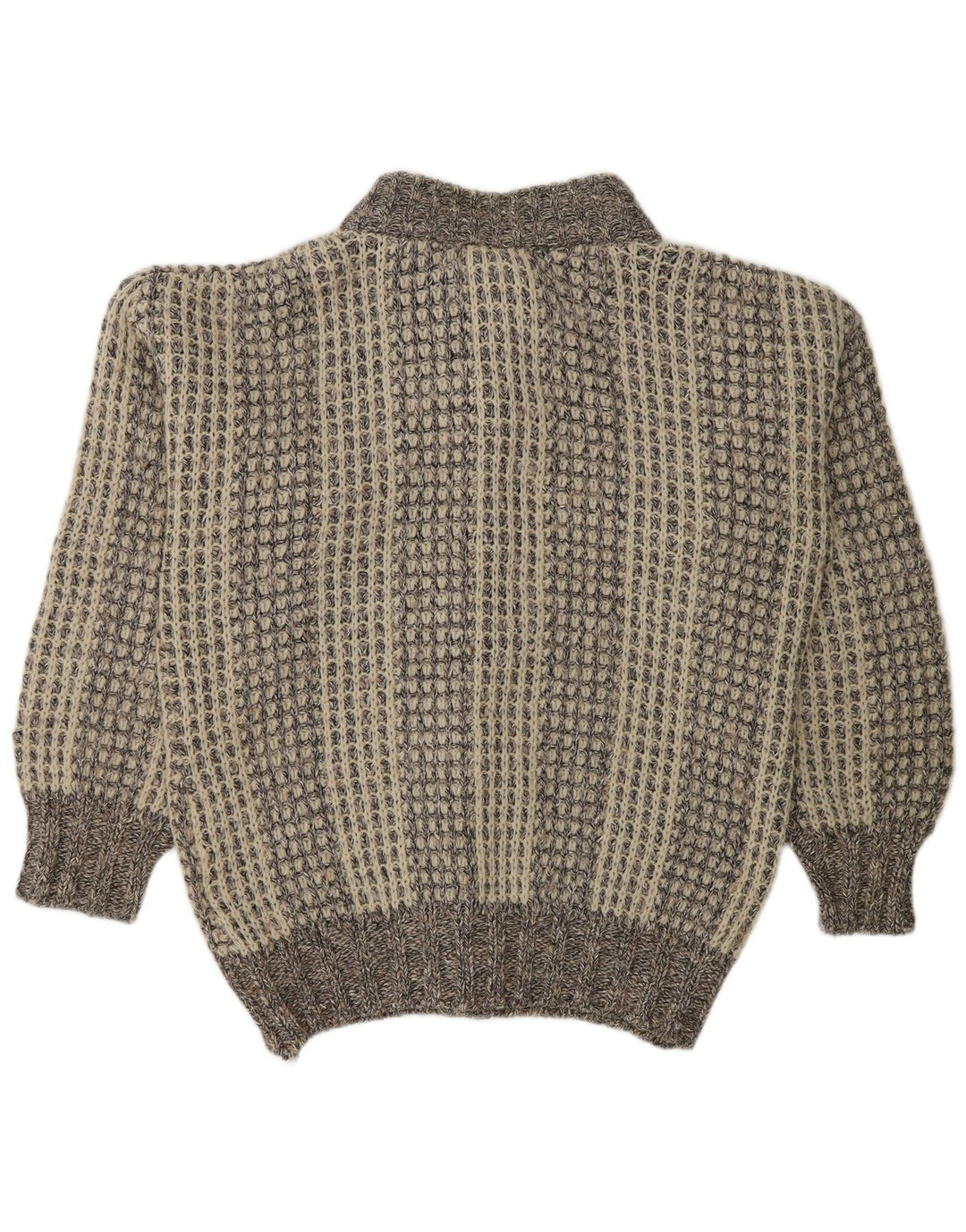 Vintage Hombres Cardigan Suéter XL Gris