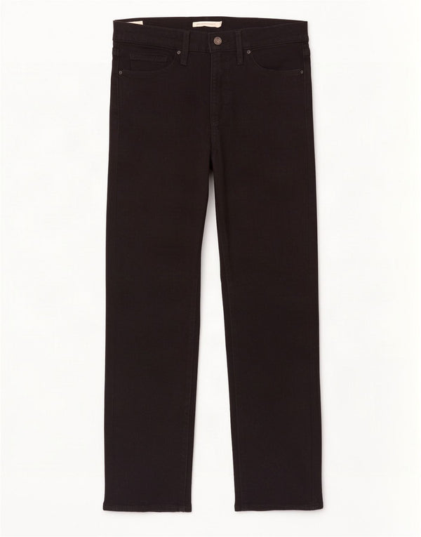 Levi's Mujer 314 Shaping Straight Jeans W31 L30 Algodón Negro