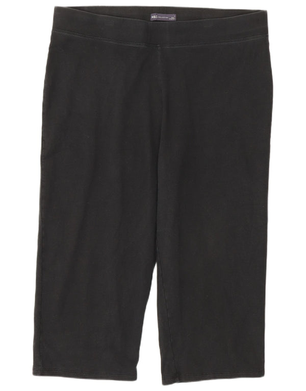 Marks & Spencer Leggings Capri para Mujer UK 40 XL Algodón Negro