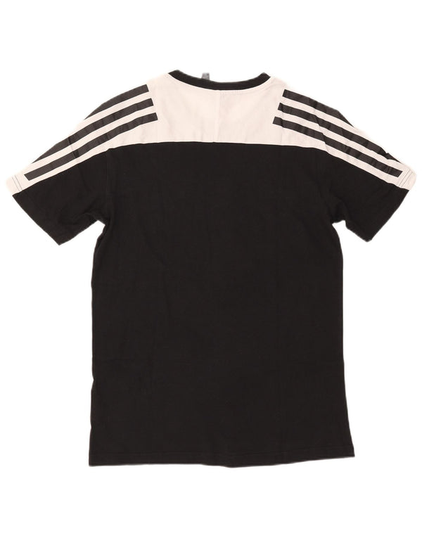 Adidas Hombre Camiseta Top Small Negro Colorblock Algodón