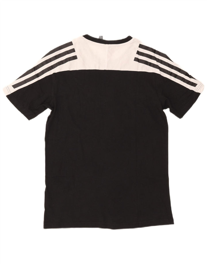 Adidas Hombre Camiseta Top Small Negro Colorblock Algodón