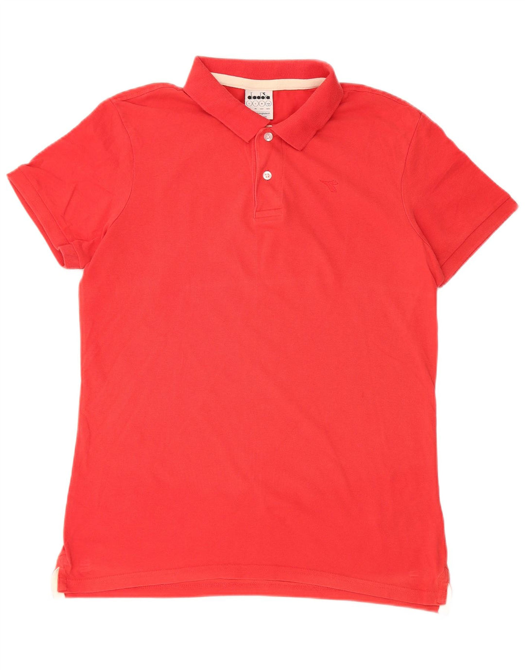 Diadora Polo Hombre Grande Rojo Algodón